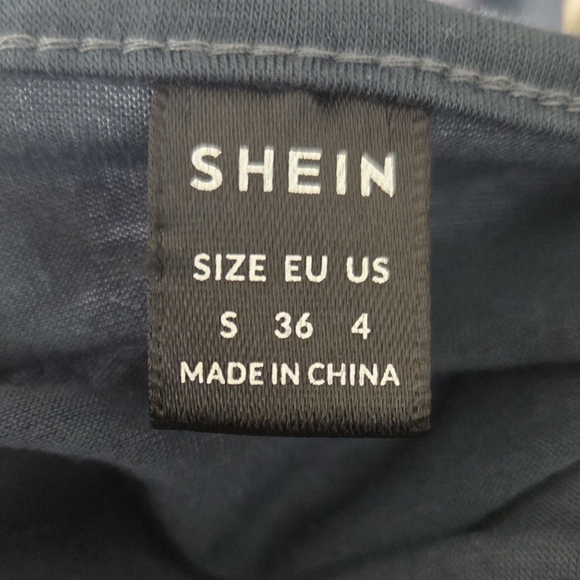 SHEIN Teal Midi Dress With Side Ties Size Small - Picture 4 of 4